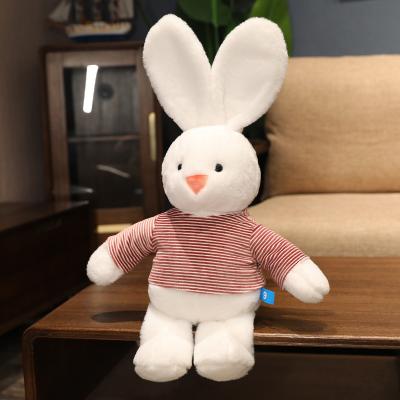 China Wholesale Eco-Friendly Cute Long-eared Rabbit Doll Plush Toys For Christmas Bunny Plush Stuffed Toys With Soft Animal T-shirt for sale