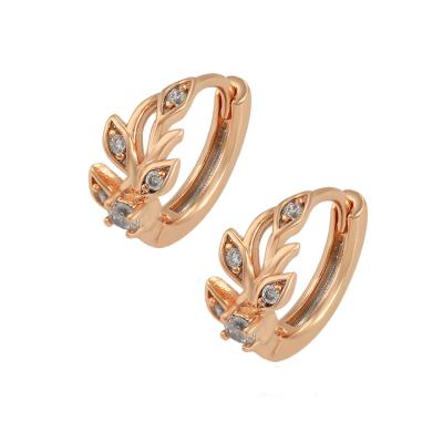 China 80074 Xuping Cheap Children Jewelry 18k Gold Color Plated Small Cute Circle Baby Earrings for sale