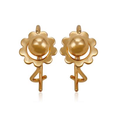 China CLASSIC 91566 New Xuping Design 18k Gold Color Jewelry Flower Shape Baby Earrings for sale