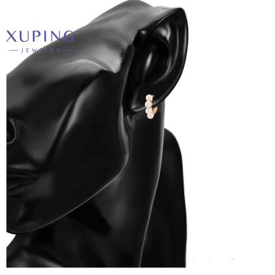 China Fahsion A00597362 xuping fast shipping rose gold plated jewelry statement women pearl earrings for sale