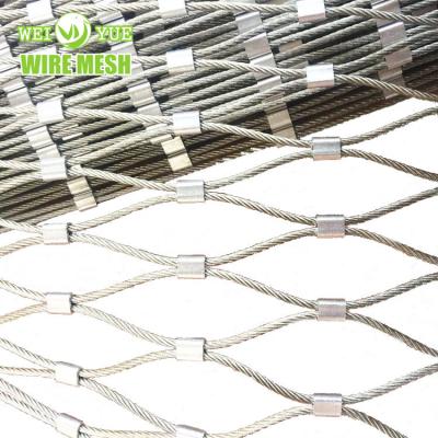 China Corrosion Resistant 304316 Stainless Steel Wire Rope Mesh Zoo Mesh Stainless Steel Zoo Mesh for sale