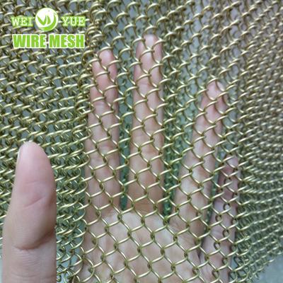 China Decorative Mesh Aluminum Chain Curtain Metal Corrosion Resistance Strip Mesh Curtain for sale