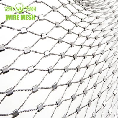 China Corrosion Resistant Stainless Steel Wire Rope Mesh Animal Fencing Mesh Stainless Steel Wire Mesh for sale