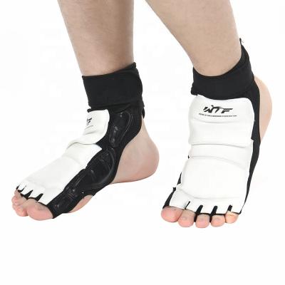 China Easy To Clean China Factory OEM White Style PU Foot Protectors Durable Taekwondo Gears WTF TKD for sale