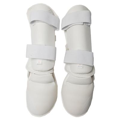 China Easy To Clean USA Market OEM Free Logo White Red Blue Molded Foam WKF Karate Shin&instep Guards for sale