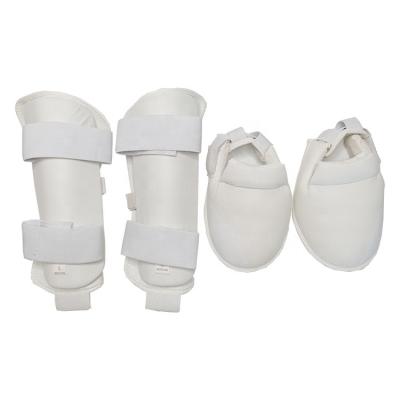 China Easy To Clean USA Market OEM Free Logo White Molded Foam WKF Karate Shin And Instep Protector Guards for sale