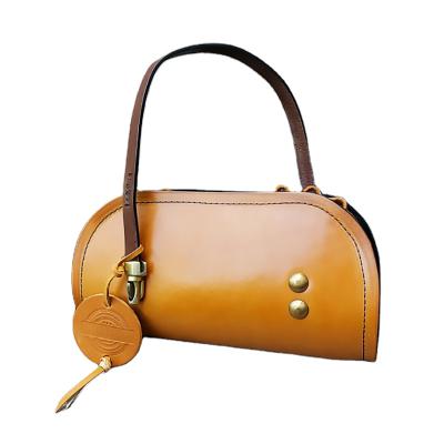 China Wholesale Custom Women Fashion Private Label OEM ODM Barrel Bucket Cylinder Leather Retro Bag For Girls Ladies for sale