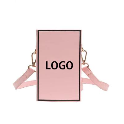 China Western Tiktok Trend China Xinyu Pink PU Leather Box Shaped Personalized Purse Bags Purse for sale