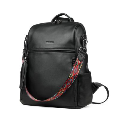 China 2022 new style soft simple waterproof shoulder backpack luxury casual leather backpack for sale