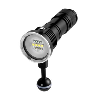 China Industrial High Power 80m Underwater Flashlight Video Scuba Diving Torch for sale