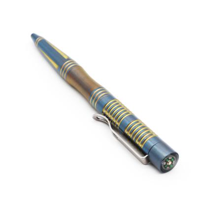 China Multifunctional Cheap Price Tungsten Head Titanium Alloy Tactical Steel Military Defense Pen With Refill for sale