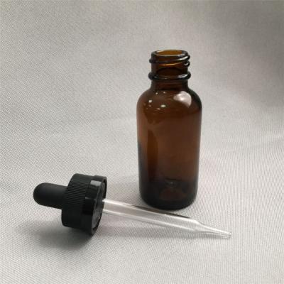 China CRC Dropper Amber Glass Essential Oil Dropper Bottles Eco Friendly for sale