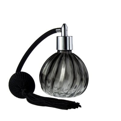 China Empty Black Bulb Perfume Bottle For Perfume Powder , Shimmer Powder for sale