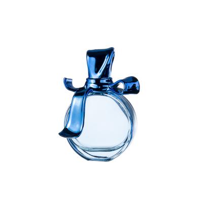 China Blue Glass Perfume Spray Bottle Refillable For Perfume Gift Packaging for sale