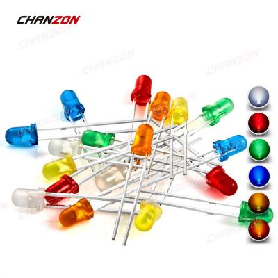 China DIY Hobby/White PCB/Arduino Diode/Spare/Project 3mm LED Green Blue Orange Red Diffused Round Lens DIP 3V Super Bright Lamp 3mm Light Emitting Diodes for sale