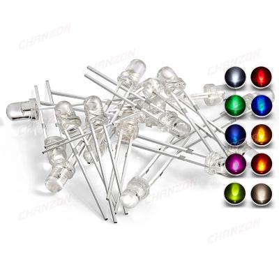 China DIY Hobby/PCB/Arduino Orange Blue Yellow Green UV Pink/Spare/Project 3mm LED Kit Pack Warm White Red 3mm Round Lamp Bulb Assortment Set Light Emitting Diode for sale