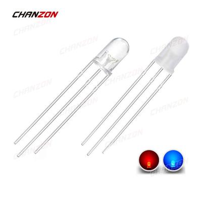 China DIY Hobby/Blue Red Bicolor Common Cathode DIY Round Lens LED PCB Anode/Arduino Diode/Spare/Project 5mm DIP 3V 3pin Dual Color Lamp 5mm Light Emitting Diode for sale