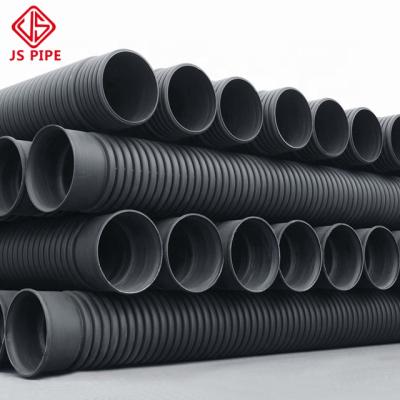 China Water Drainage Factory Supply SN8 Buried Double Wall Polyethylene HDPE Sewer Pipe Price List for sale