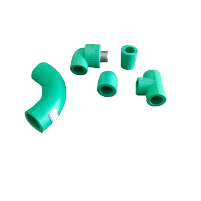 China Pipe lines connect plastic tubing materials green ppr pipe fittings for sale