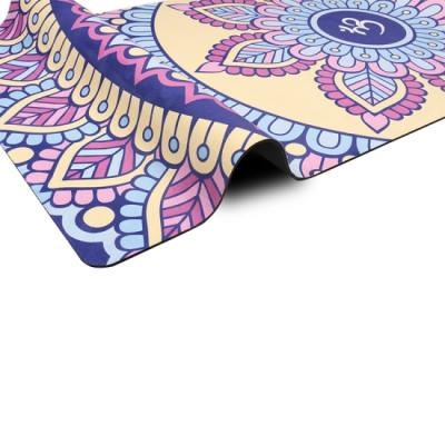 China Bright Colorful Design Printing Yoga Mat Luxury Ultra Thin Rubber Towel Mat Folding Yoga Mat With Sweat Absorb for sale