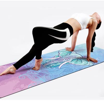 China Smart Colorful Printing Premium Vegan Design Suede Eco-friendly Yoga Mat 5mm Thick Non Slip Yoga Mat for sale