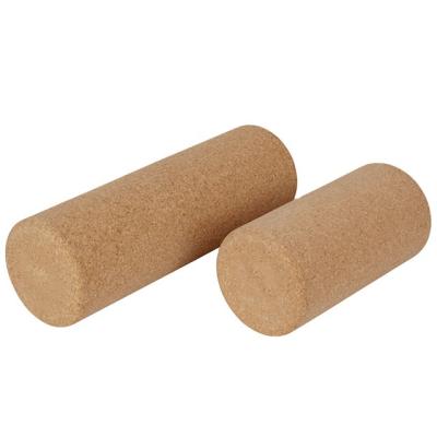 China High Quality Durable Density Unbreakable Cork Yoga Exercise Roller for Body Relief with Custom Design Logo for sale