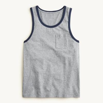 China Newseam Manufacturer Cotton Vest Ribbed Gray Sport Pocket Custom Logo QUICK DRY Copy Sports Sleeveless Mens Tank Top for sale