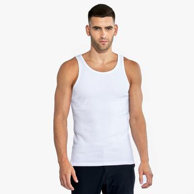 China Qianzun Manufacturer QUICK DRY Stringer Blank Plain Fitness Gym Ribbed Muscle Training Men Fail Top for sale