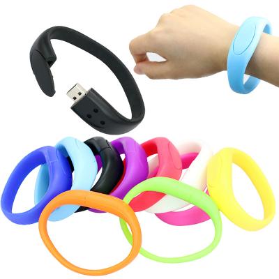 China Metal Customized Wristband Colorful Branded USB Flash Drive 4GB 8GB 16GB 32GB 64GB Wholesale USB Memory Stick for sale