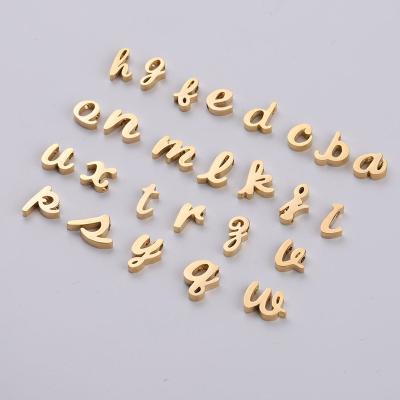 China 18k Gold Stainless Steel A-Z 26 DIY Jewelry Fashion Design Initial Letter Alphabet Custom Handmade Wholesale FASHIONABLE Charm for sale