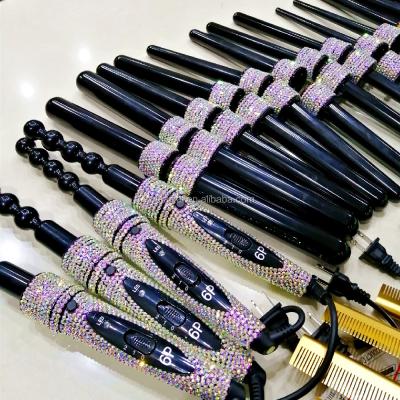 China Tourmaline HOT! 6 in1 Hair Curling Iron Hair Curler Factory Direct Sales Professional Bling Bling Curler for sale