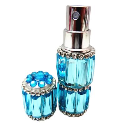 China Perfume bottle hot sale colorful crysta bling bling aluminum perfume bottle for sale