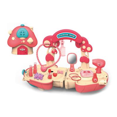 China Best Price Pretend Play Plastic Beauty Trinket Kit Toys Fashion Makeup Toy Set Children Dressing HC560647 73x43x99cm for sale