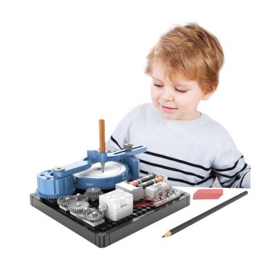 China Electronics Soft Circuit Mechanical Gear Drawing Instrument Toy Science DIY Kits For Children Educational Toys HC555027 for sale