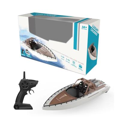 China 1:28 Simulation RC Hobby Boat Dual Motor 2.4ghz Motor RC Boat HC545637 Remote Control Toy Full Function Dual Function for sale