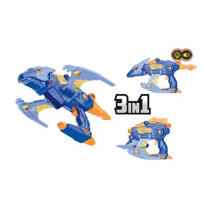 China Electronic Gun Toy Kids Disassemble Dinosaur To Transform Electric Gun Toy 3 Into Plastic Toys HC547413 of 1 Mini Gun for sale