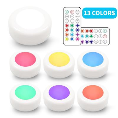 China Modern OEM Mood Magic Lights Smart Color Changing Wireless Remote RGB Controller LED Puck Night Lights for sale