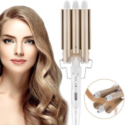 China Curl Hot Selling Hair Curler Cheap Hair Curling Price 3 Barrel Home Hair Iron Hair Tool Use for sale