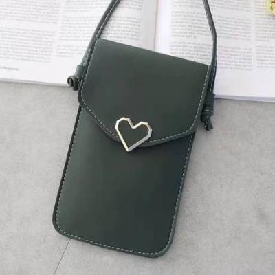 China Factory New Style Waterproof Smart Logo Thin Slim Mobile Phone PU Sling Smart Bags for sale