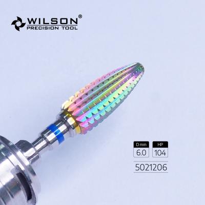 China For Dental Lab 5021206 With CrN Rainbow Coating Durable Tungsten Carbide Burs Dental Trimming Used For Resin/Acrylic Dental Burrs for sale