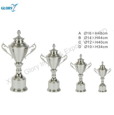 China Europe Big Silver Soccer Sport Trophy Cup For Souvenir for sale