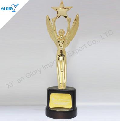 China Europe Custom Design Trophy Star Woman With Wings for sale