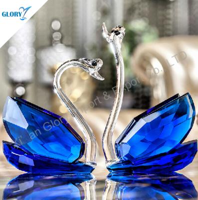 China 2016 Europe Hot Sale Crystal Swan Figurine For Wedding Gift for sale