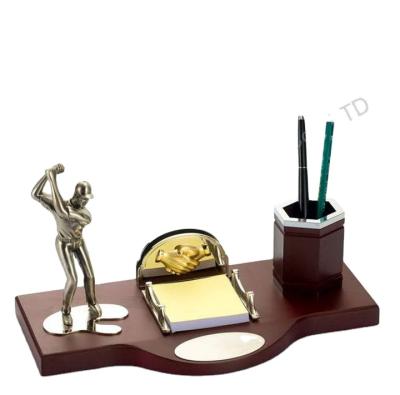 China Office Decoration Fancy Golf Business Sports Gift Souvenirs Personalized Pen Holder for sale