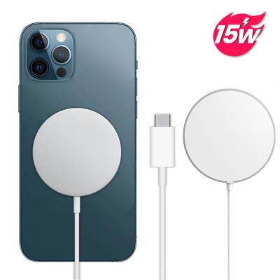 China Convenient magnetic 15W wireless charger automatically adsorbs and charges at one touch compatible with Qi wireless charging for sale