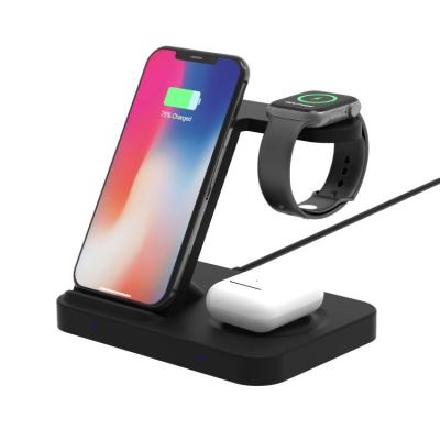 China Fast Radio Qi Charging 3 in 1 Fast Wireless Charger Station for Galaxy Phone & Galaxy Watch & Galaxy Buds & Airpods from Extra USB Charging Port for sale