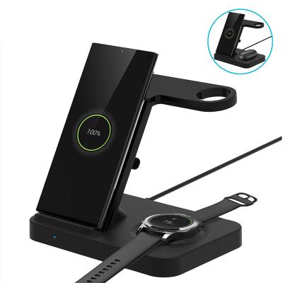 China Qi Fast Radio Charging Amazon Hot Selling Foldable 5 in 1 15W QI Wireless Charging Station 3 in 1 Night Light Wireless Charger for sale