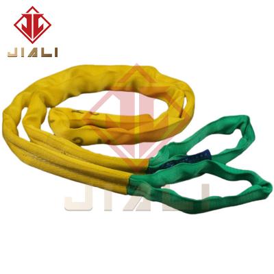 China Steel lifting flexible sling thickened lifting lifting sling 10 ton-20 two-end loop flexible lifting belt for sale