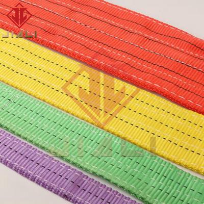 China Hoisting Manufacturers Produce Flexible Ring Spears 2T Color Industrial Flat Industrial Sling Double Loop Sling for sale