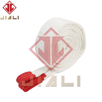 China 1T Logistics Warehouse Factory Factory Workshop Logistics Strap White Nylon Flat Double Buckle Sling White Lifting Sling White Tension Plate High Tensile Polypropylene White Sling for sale